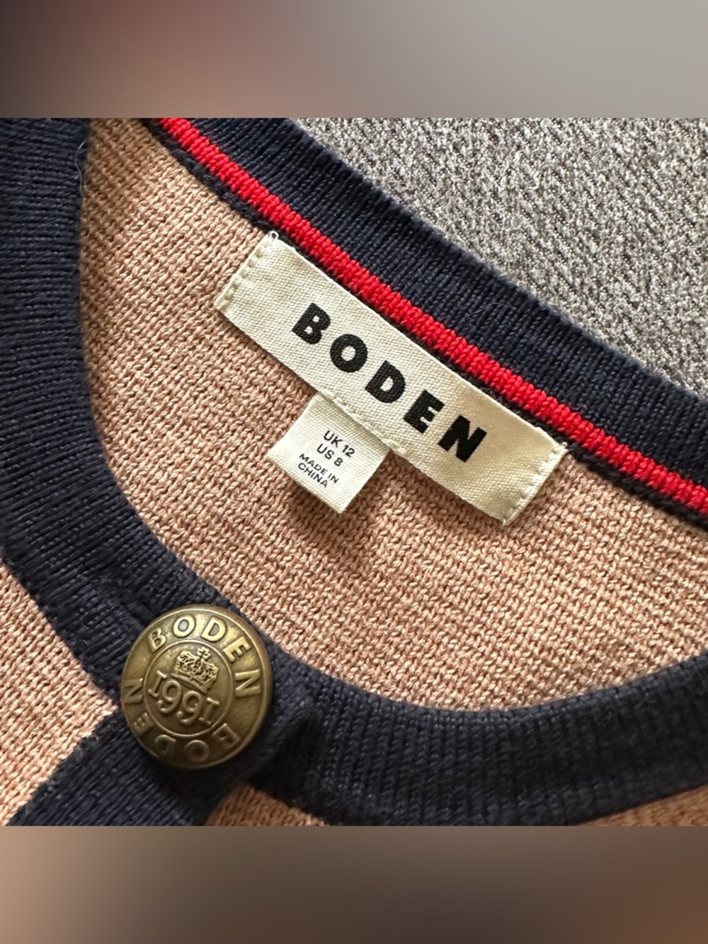 Boden Holly Knitted Jacket 100% Cotton Size 8 - Picture 6 of 10
